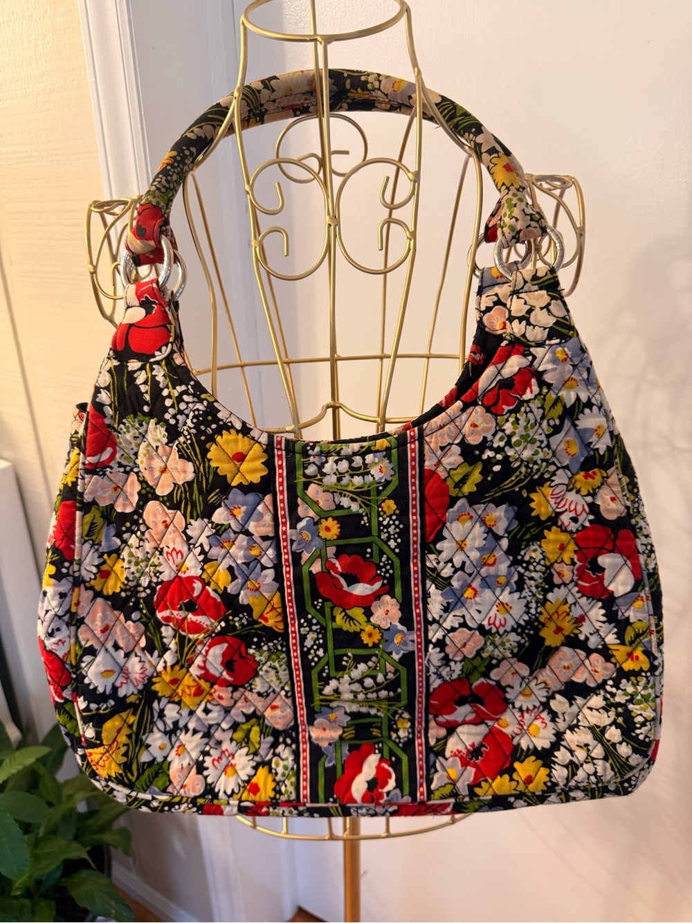 Vera Bradley Quilted Floral Hobo Bag